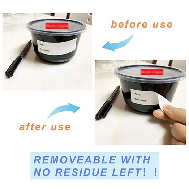 Practical Useful Convenient Adhesive label Household Organizer DIY Food Home Kitchen Removable Sticker Storage