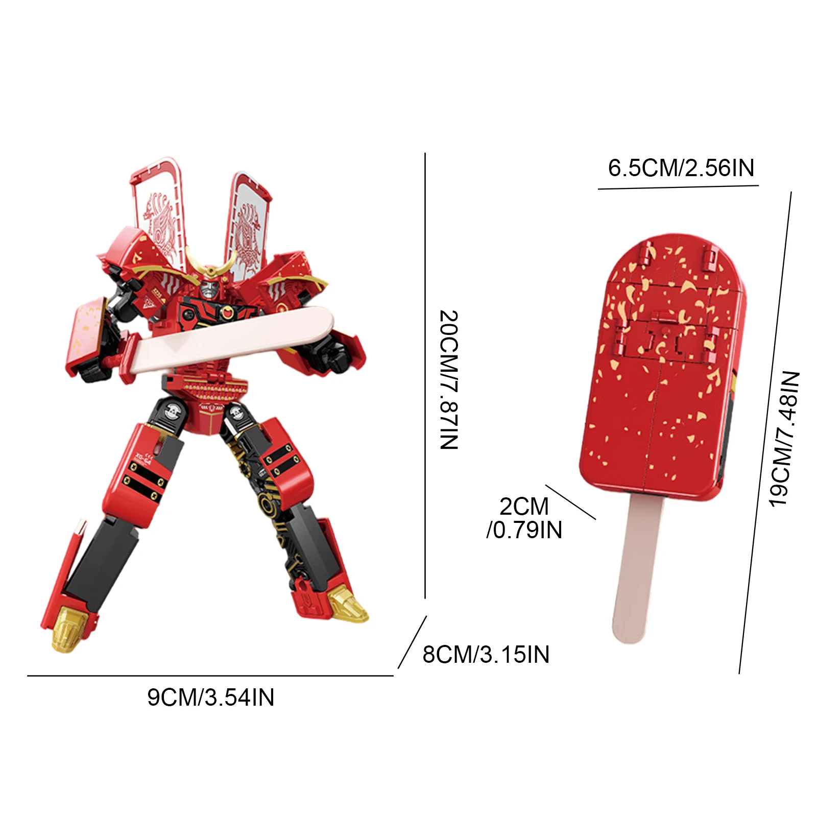 Set di giocattoli robot gelato trasformabili 2 in 1 Modelli di deformazione creativi riutilizzabili Decorazione del desktop Regali di compleanno per adulti