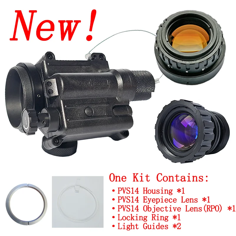 New PVS14 Housing Kits Night Vision Circuit Boards Manual Gain with Eyepiece RPO Objective Lens