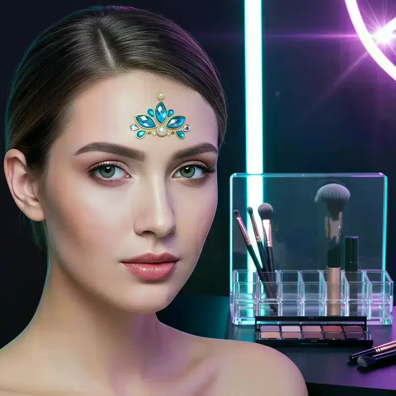 Rave Makeup 3D Face Rhinestone - Body Jewelry Stickers review and price