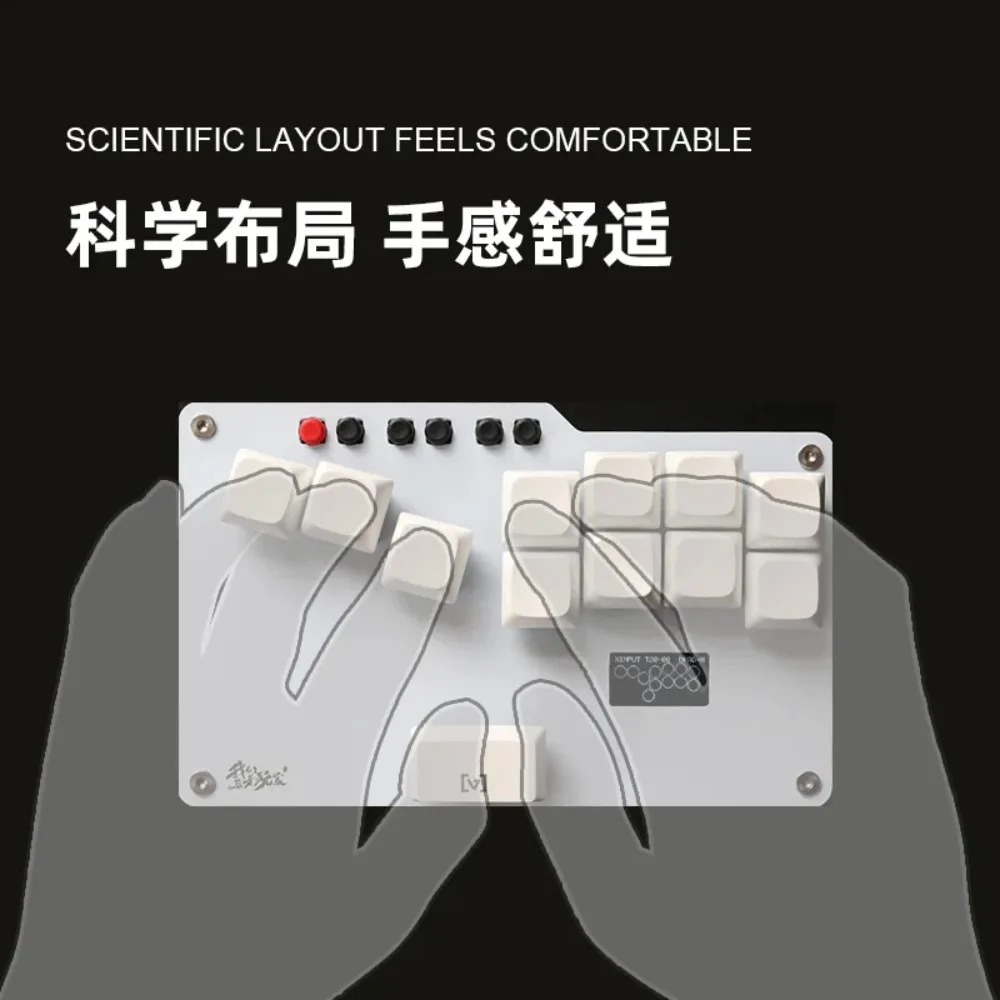 HitBox Mini Keyboard Portable Arcade Joystick Street Fighter Gaming Accessories for PC GP2040-CE Hot Swap Ergonomic Keyboard