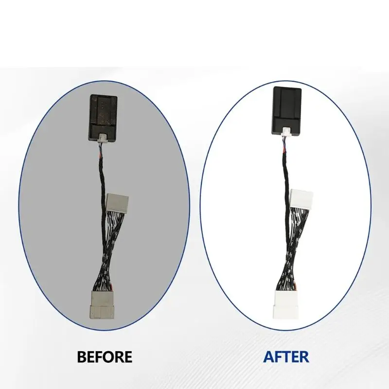 Wrapped Start Stop Bypass Wiring for 2019-2022 Vehicle Fitment, 12V Wire Set with Small Control Box and Cable Length for Daily