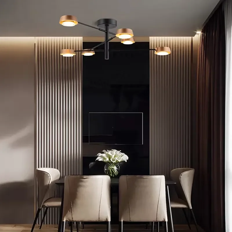 Modern Aluminum Ceiling Lamp High CRI 90 Lighting Fixture for Home Hotel Living Room Decor