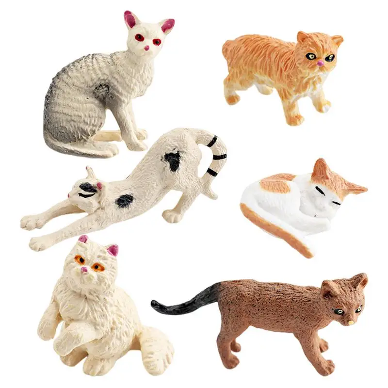 Kleine Kat Figuur Kat Beeldjes & Dierlijke Beeldjes Speelgoed Kitten Beelden Voor Spelen & Leren Voor Catkeeper Minnaar Perfect Voor