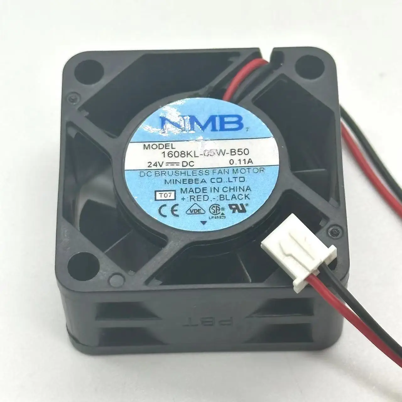 NMB-MAT 1608KL-05W-B50 T07 Server Cooling Fan DC 24V 0.11A 40x40x20mm 2-Wire