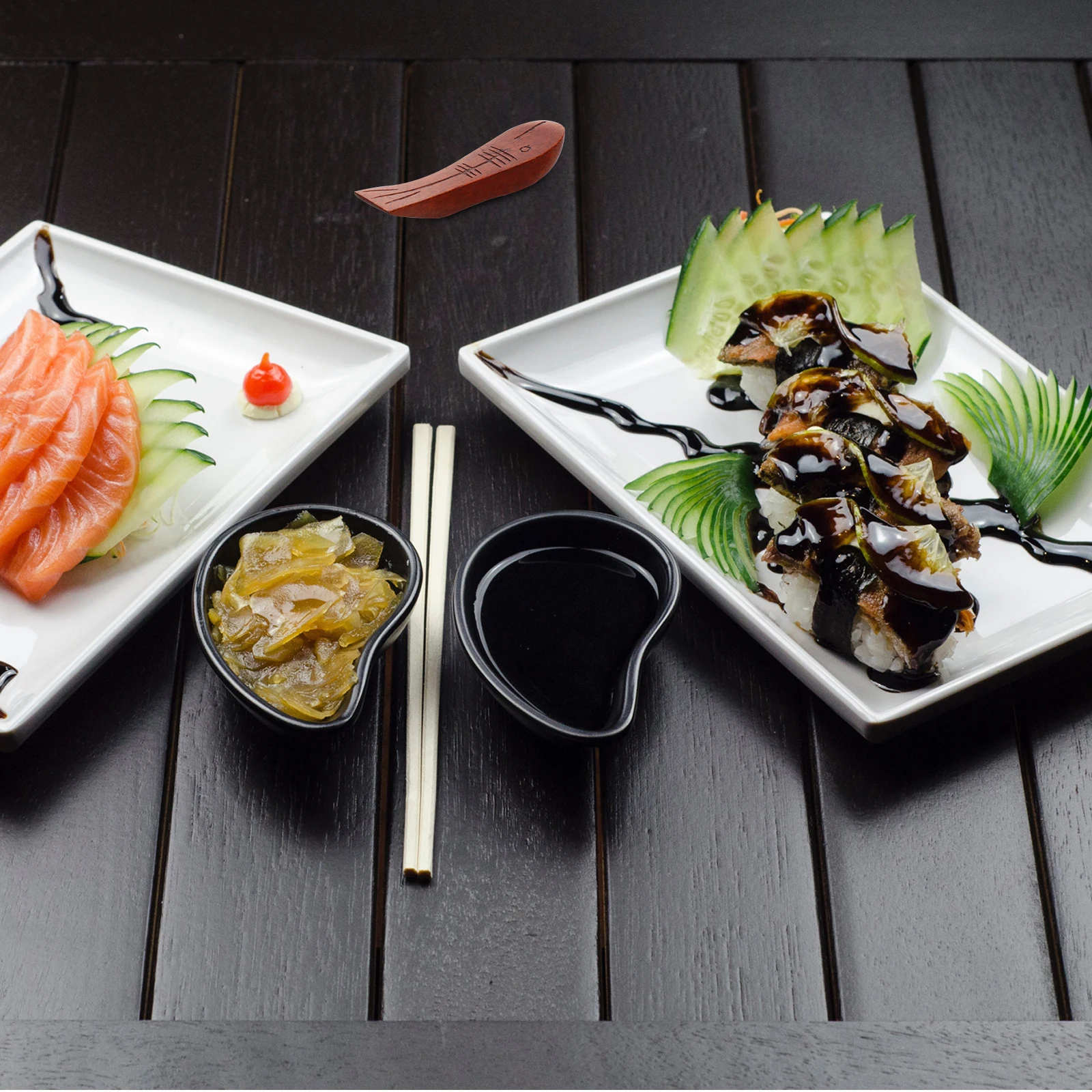 

5 Pcs Wooden Chopsticks Holder Japanese Style 6 8CM Prevent Rolling Home Restaurant Dining Supplies Kitchen Accessories