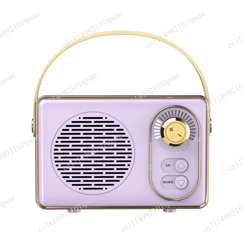Retro Bluetooth 5.0 Speaker Retro Mini Portable Speaker USB Rechargeable MP3 Player, Suitable for Camping Party Gifts