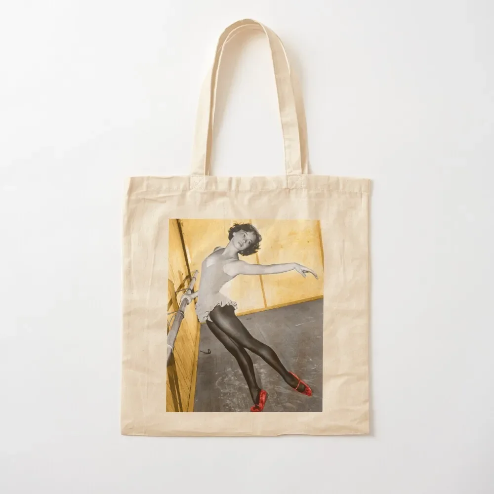 

Leslie Caron dancing in an orange room Tote Bag the tote foldable reusable Shopper handbag