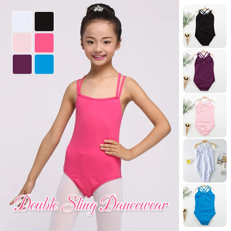 

Summer Ballet Dress Camisole Gymnastics Leotards Girls Kids Sleeveless Ballet Dancewear Dance Costumes