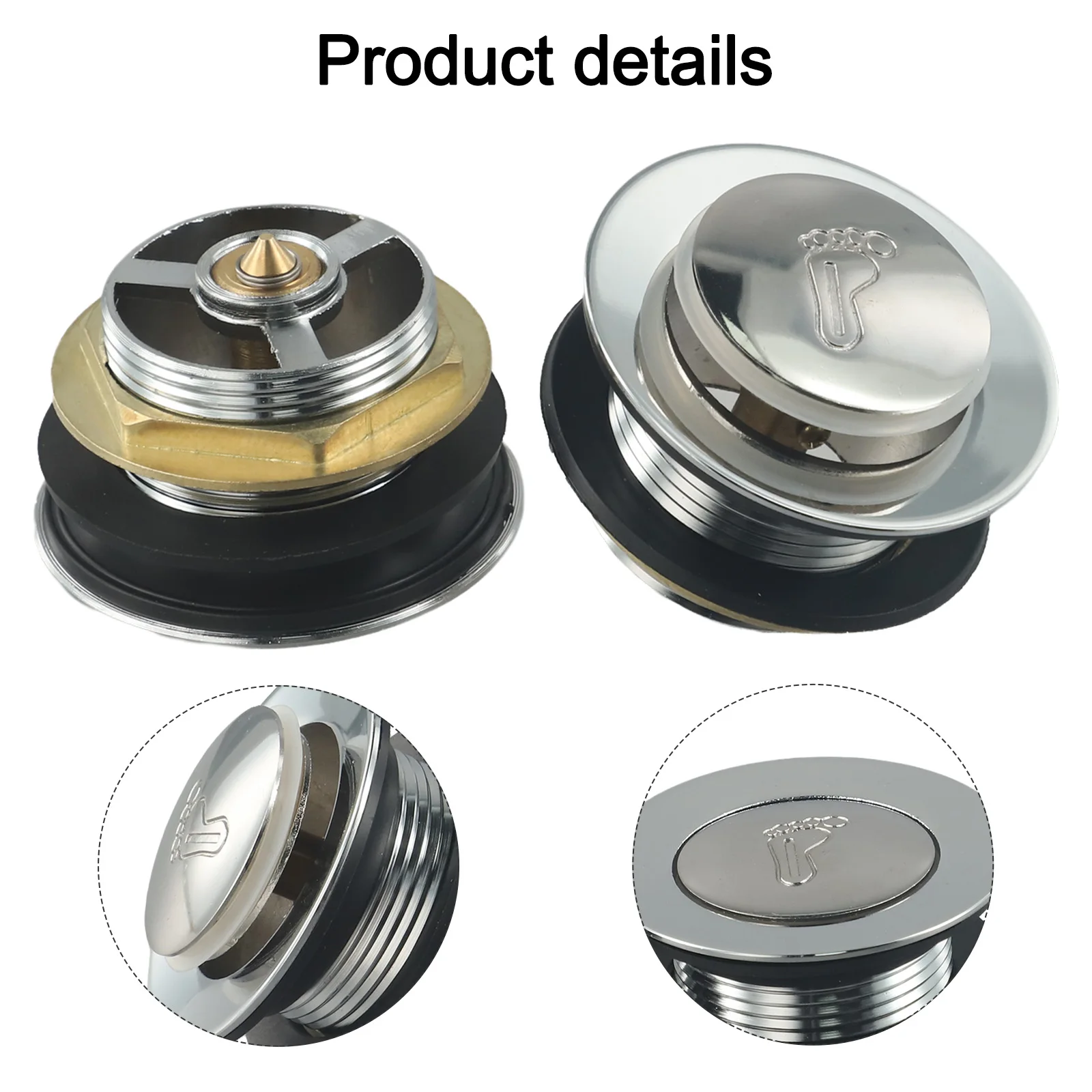 Efficient Floor Drain System Bathroom Up Drain Crafted from Materials with Smooth Operation Push Button Feature