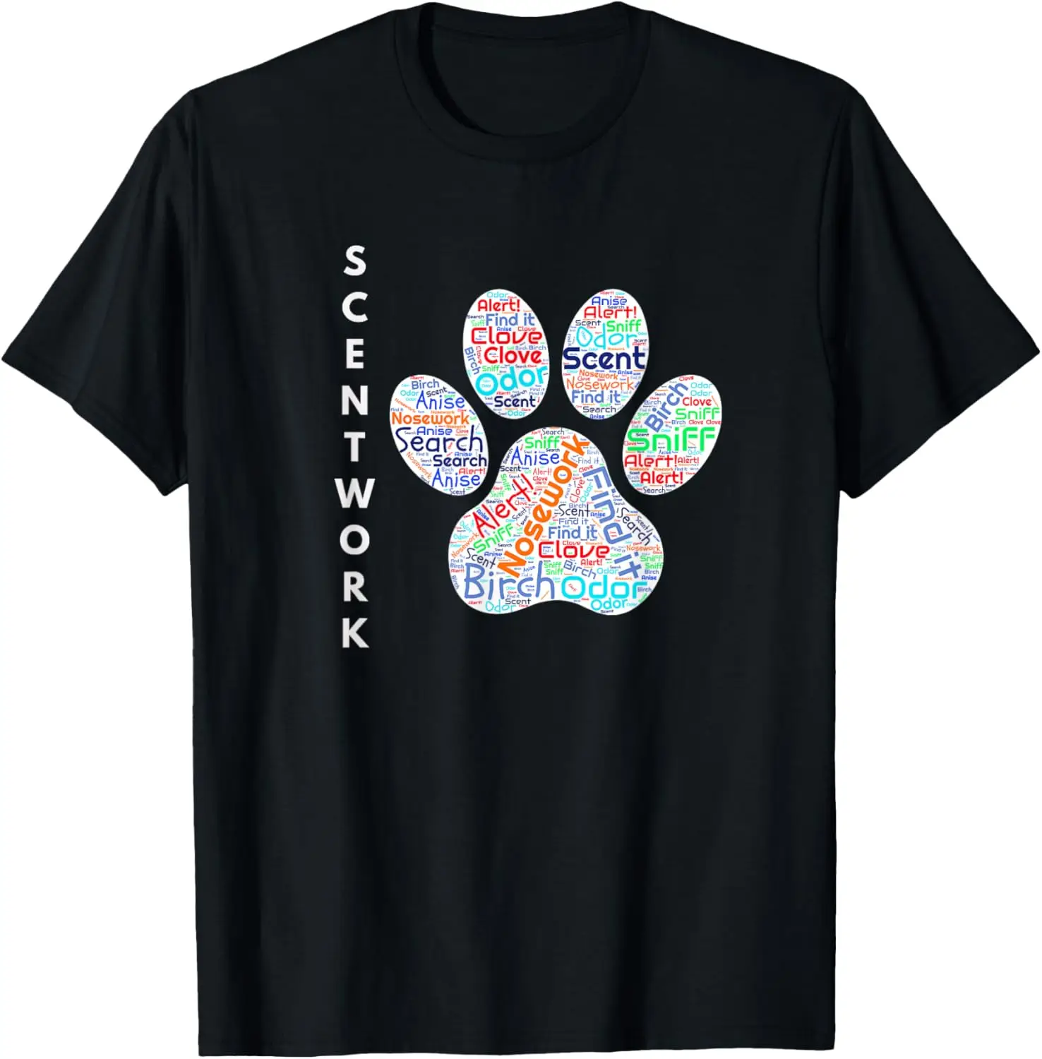 

Футболка с забавным ароматом собаки - нос собаки, береза, гвоздика, анисовые слова