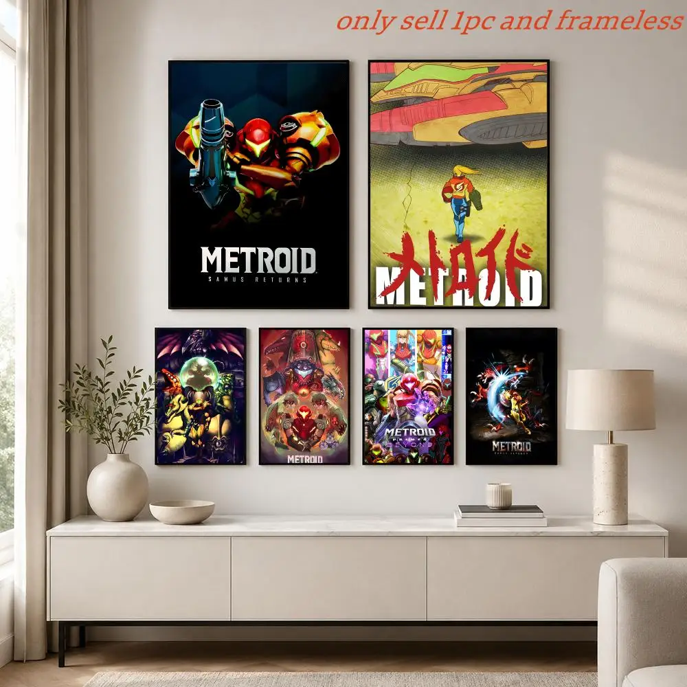 Metroid Retro Game Collection 2 Poster Print Home Living Room Bedroom Entrance Bar Cafe Art Painting Decora