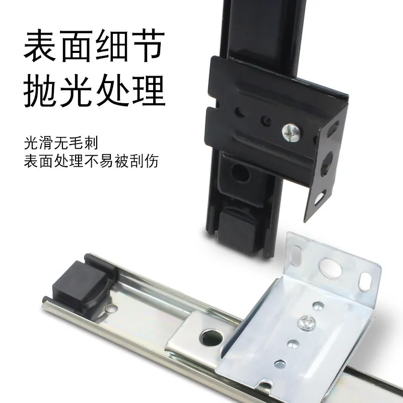 Under Desk Keyboard Tray Pull Out Holder Sliding Rails Computer Home Office Student Dormitory