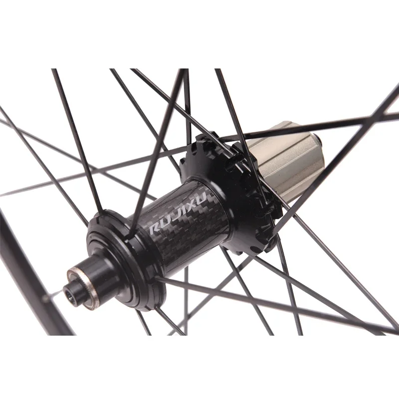 RUJIXU DTXT-8.0 700C 36mm Black Alloy V/Disc Brake Wheelset,16/21H Hub with PILLAR Spokes
