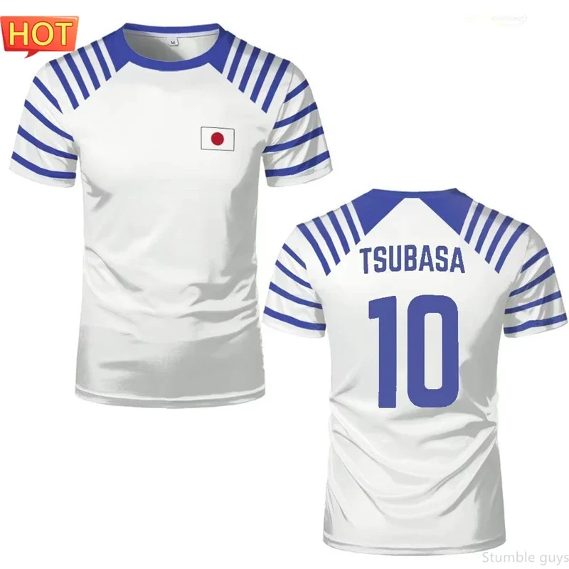 Captain Tsubasa Nankatsu Anime Fußball-Top Herrenbekleidung Jungen T-Shirt Kinder Cosplay Fan-Version Geschenk-T-Shirt