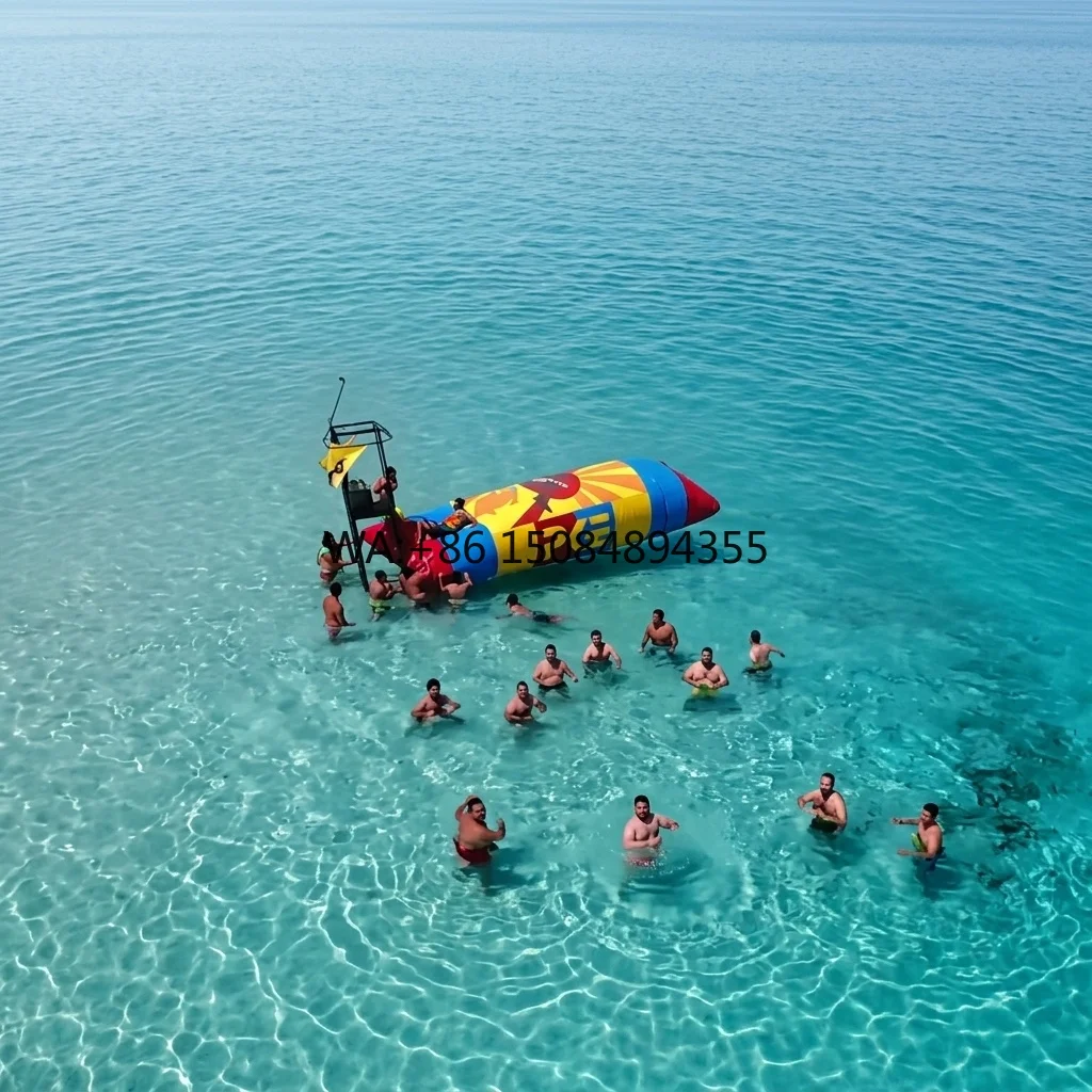 Summer  Water Playing Inflatable Jumping Blob  Bounce airbag for Yacht Party Rental