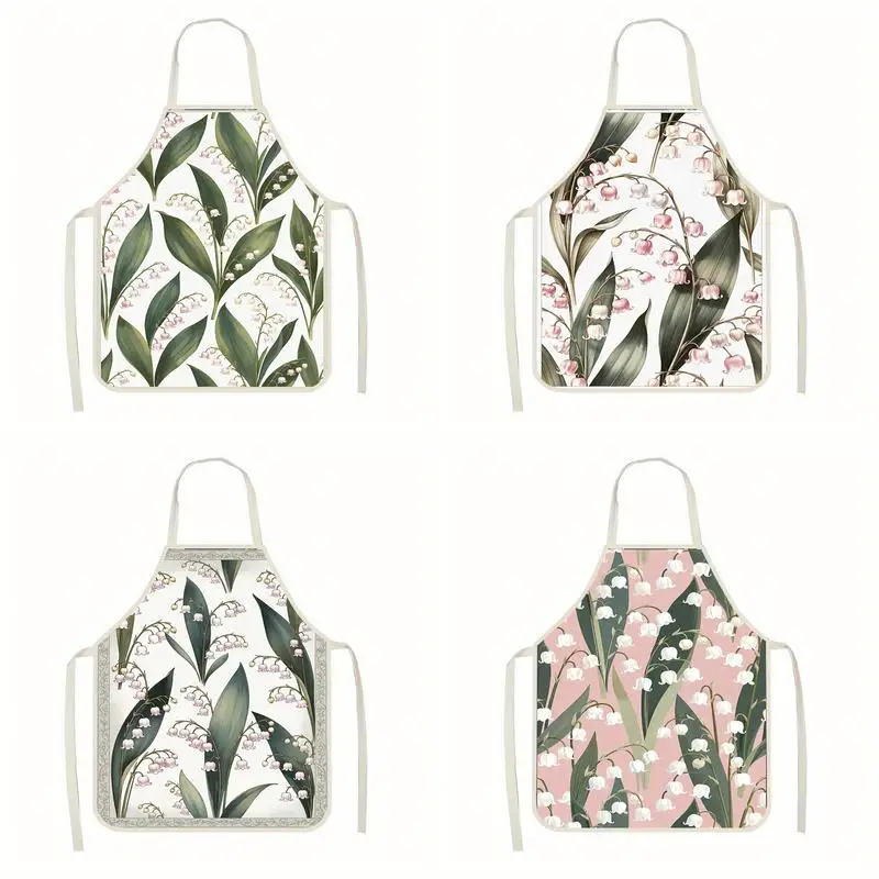 

Lily Of The Valley Aprons Linen Apron, Suitable For Kitchen Cooking, Parent-Child Interaction, Painting And Other Scenarios