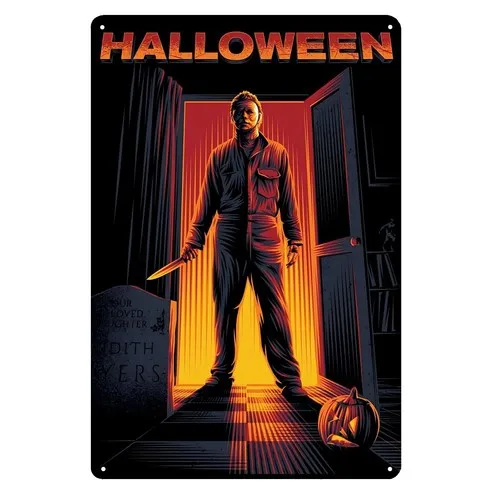 Halloween Horror Movie Metal Poster Tin Sign  Plaque