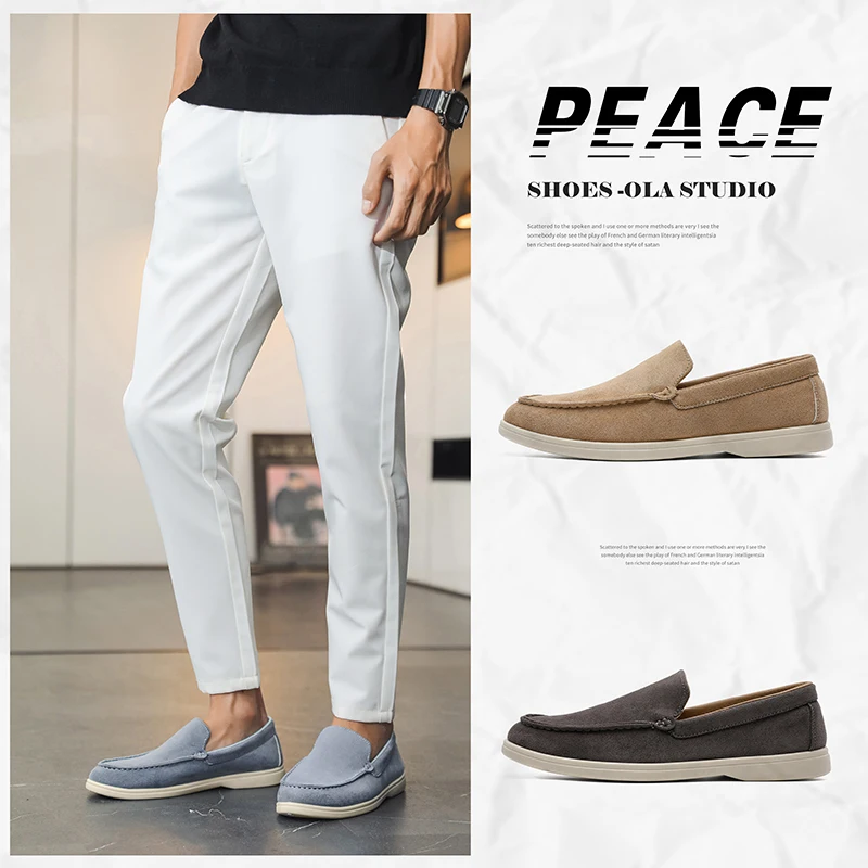 

Summer and autumn new men's breathable casual loafers for lazy people, lightweight and easy to drive with just one foot