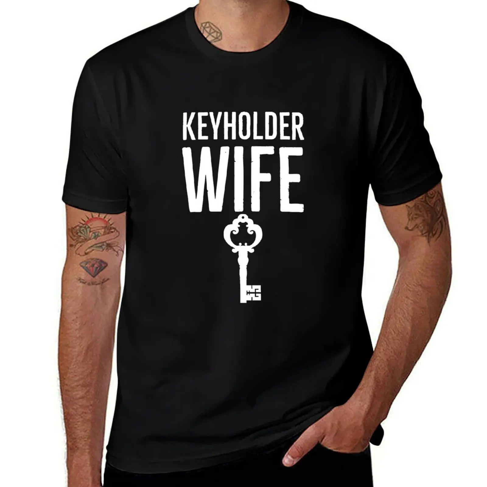 

Футболка Key Holder Wife, дизайнерские футболки для мужчин, футболки с рисунком, футболка