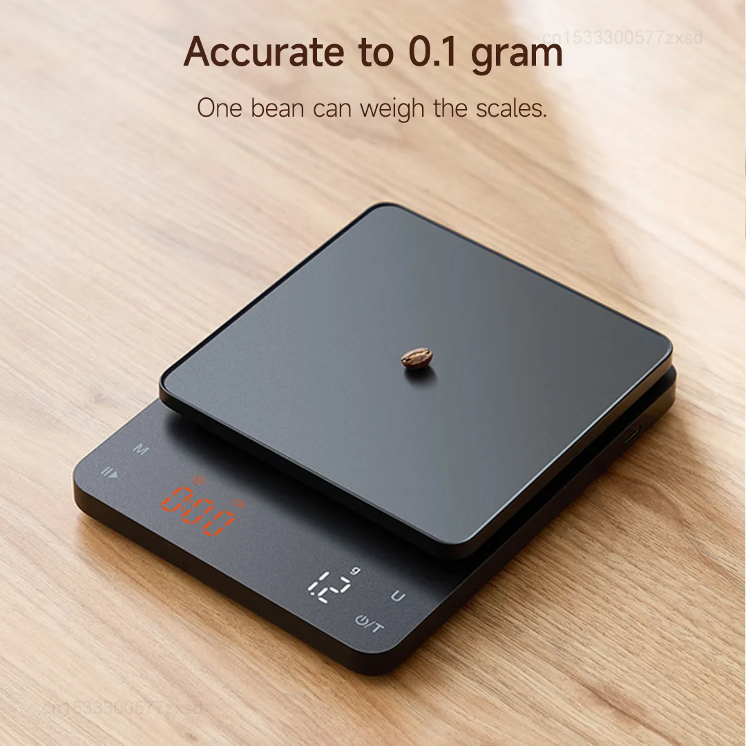 Xiaomi SENSSUN Electronic Coffee Scale 3kg High Precision Two Timing Modes Touch Pad Keys 300mAh Rechargeable Digital LCD Scale