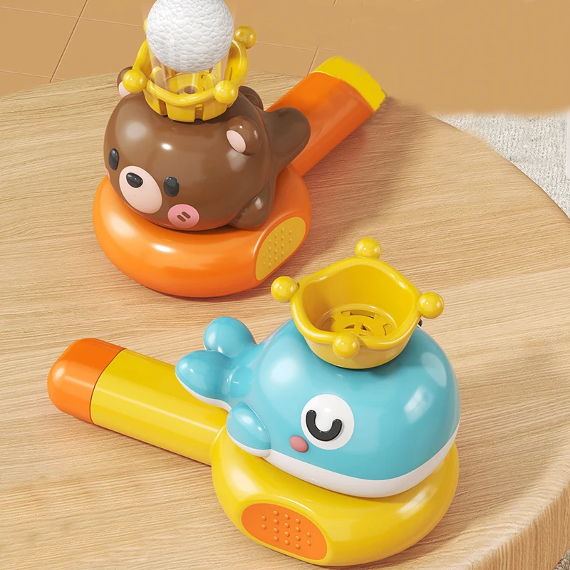 Cartoon Trompet Blaasbal Speelgoed voor Kinderen Grappige Drijvende Bal voor Ademtraining Educatief Speelgoed Kleuterschool Cadeau