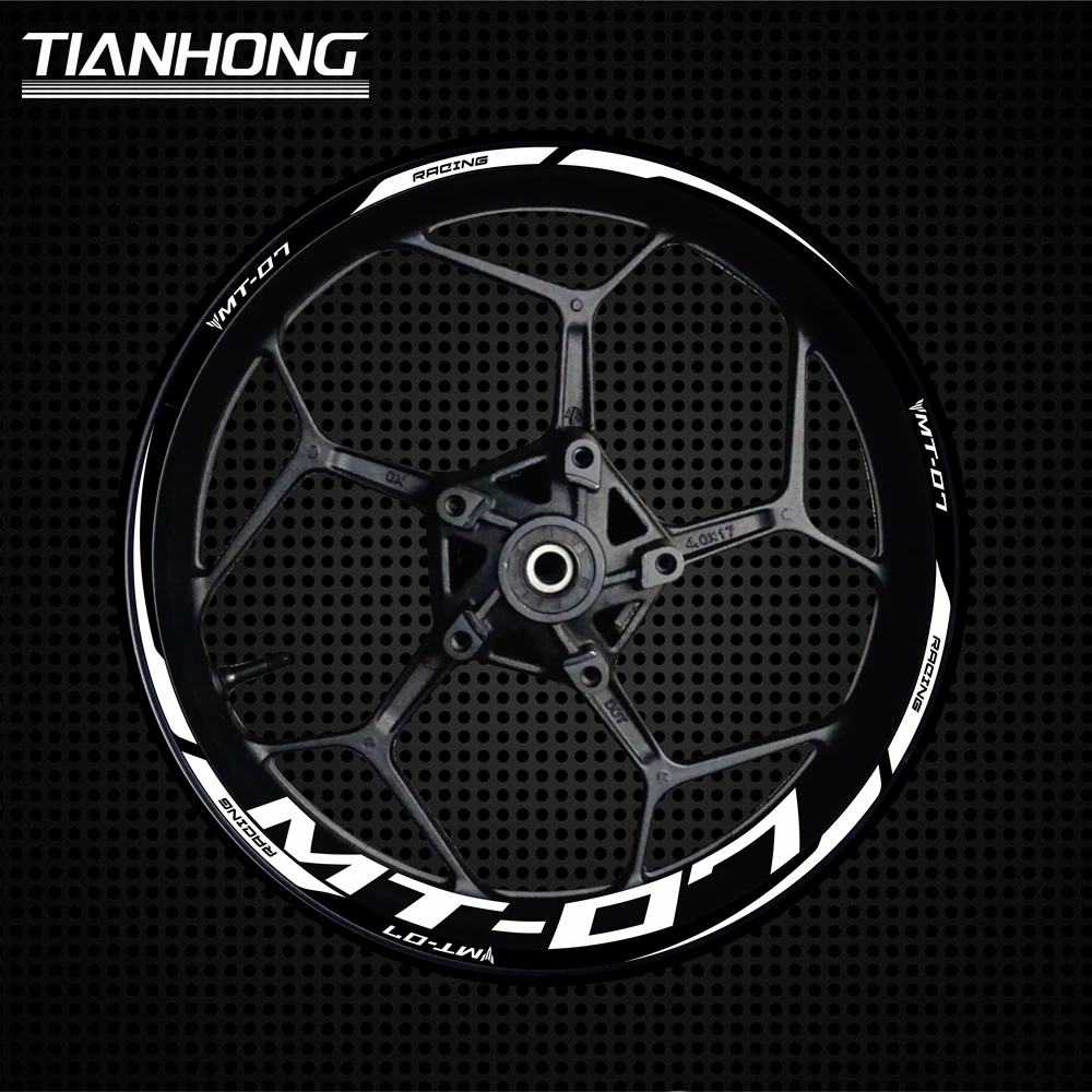 Applicable to Motorcycle Locomotive MT-07 09 10 Hub Rim Steel Rim Waterproof Reflective Sticker Applique