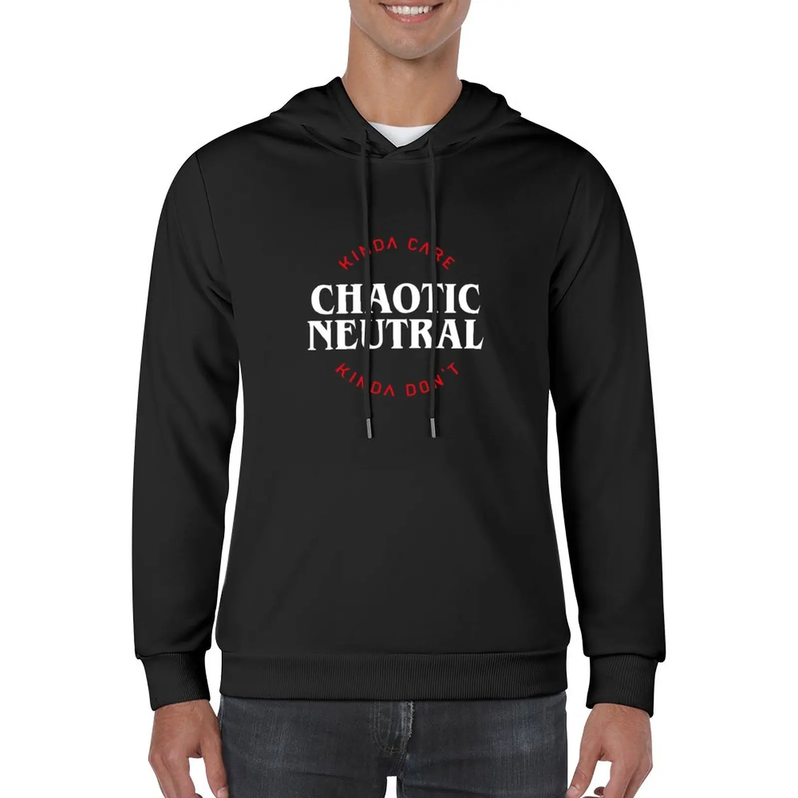 

New Funny Chaotic Neutral Alignment Kinda Care Kinda Don't Tabletop RPG Addict Pullover Hoodie autumn hoody