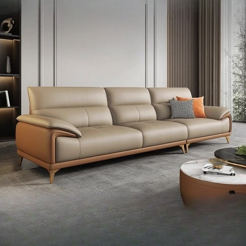 

Aesthetic White Living Room Sofas Real Designer Modern Lazy Lounge Sofa Leather Luxury Soft Woonkamerbanken Furniture For Home