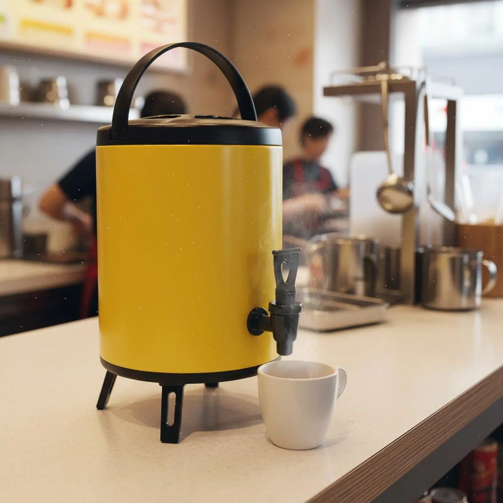 Double Layer Insulated Beverage Container for Catering Service Hot Coffee Iced Juice Dispenser