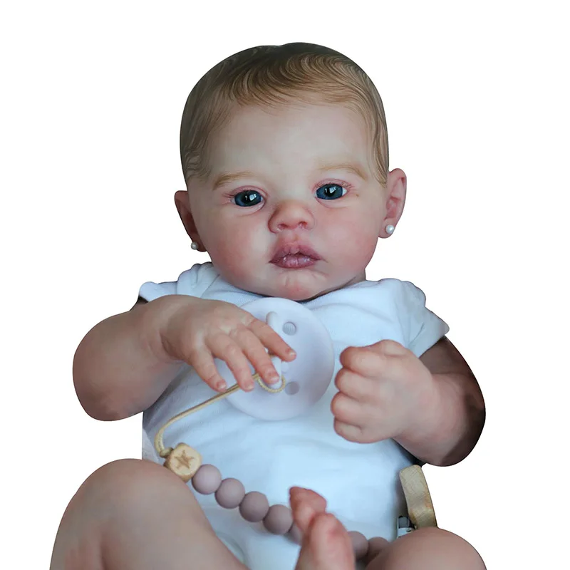 48cm Cotton Body Reborn Baby Doll Meadow Newborn Baby Size Painted Hair Visible Veins