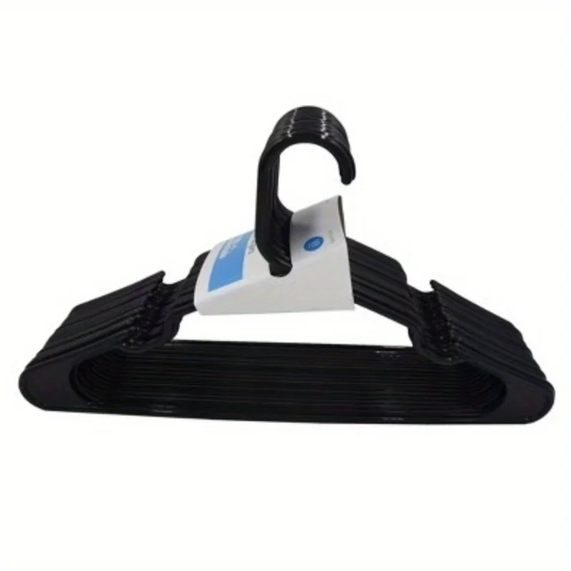 18pk Plastic Hangers BPA Free Easy-hang tabs prevent clothes from falling off Sturdy and durable