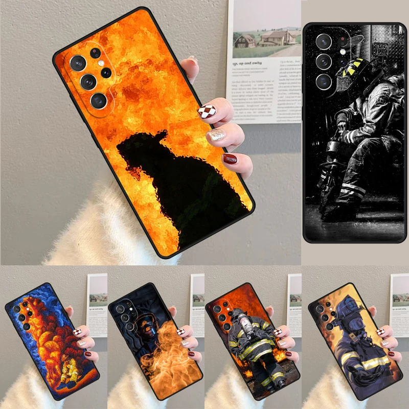 Fire Fighter Hero Phone Case for Samsung Galaxy note 10 pro S26 Ultra S23 S24 FE S25 S21 S22 PLUS shockproof Cove