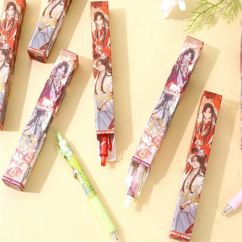 1Pc Anime Heaven Official\'s Blessing Gel Pen Tian Guan Ci Fu Xie Lian Black Writing Pen Study Stationery Toys Gift 0.5mm