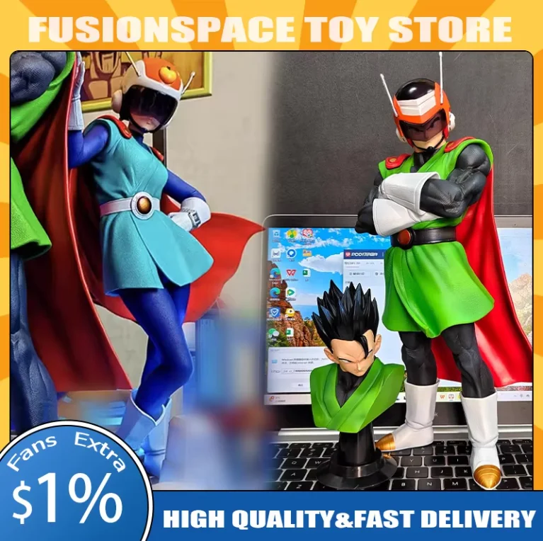 

In Stock Dragon Ball Z Videl Figure Replaceab Heads Great Saiyaman Videl Action Figures Gk Statue Collection Decorate Model Toys
