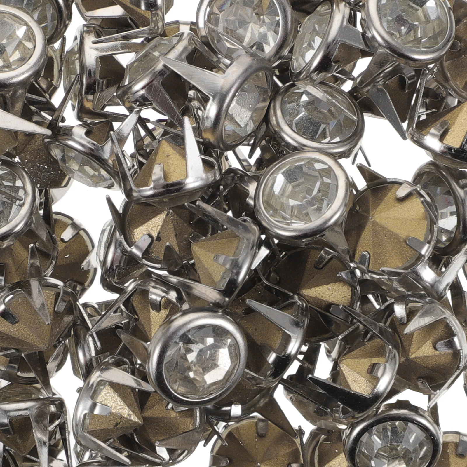 

100Pcs Crystal Nail Stud Claw Rivets Decorative Spikes for DIY Bags Shoes Jackets Craft Accessories Water Drill