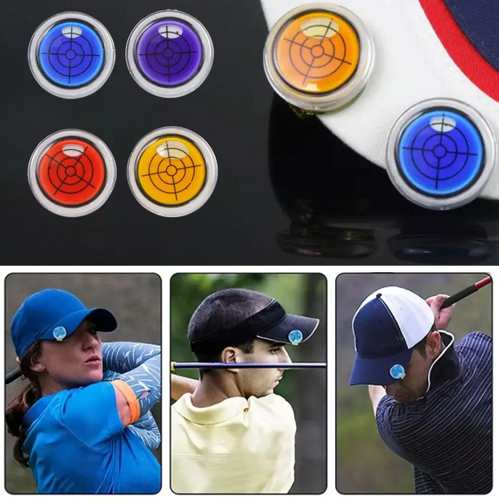 Golf nível medidor marcador com tampa magnética clip, requintado presente durável para golfistas, azul e rosa, acc r6k7, moda