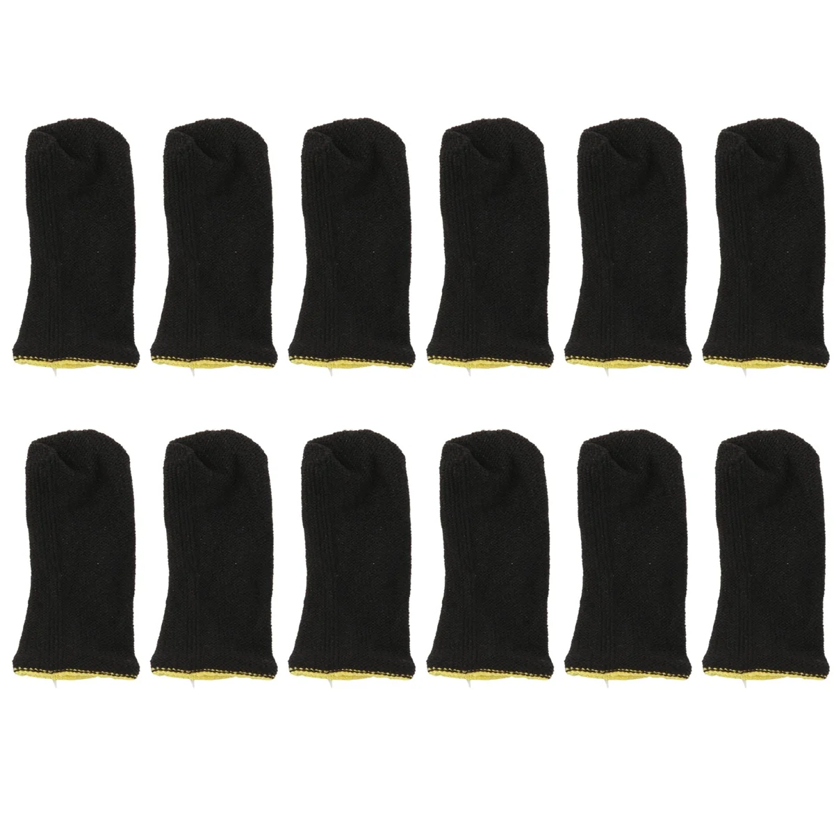 18-Pin Carbon Fiber Finger Sleeves for Mobile Games Screen Finger Sleeves (12 Pcs)