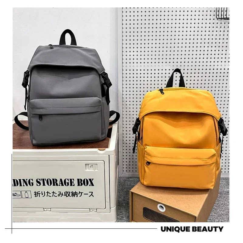 Stevige Casual Nylon Damesrugzak Met Rits 2024 Nieuwe Modieuze Unisex Schooltas Veelzijdige Studentenrugzak Bolso De Mujer