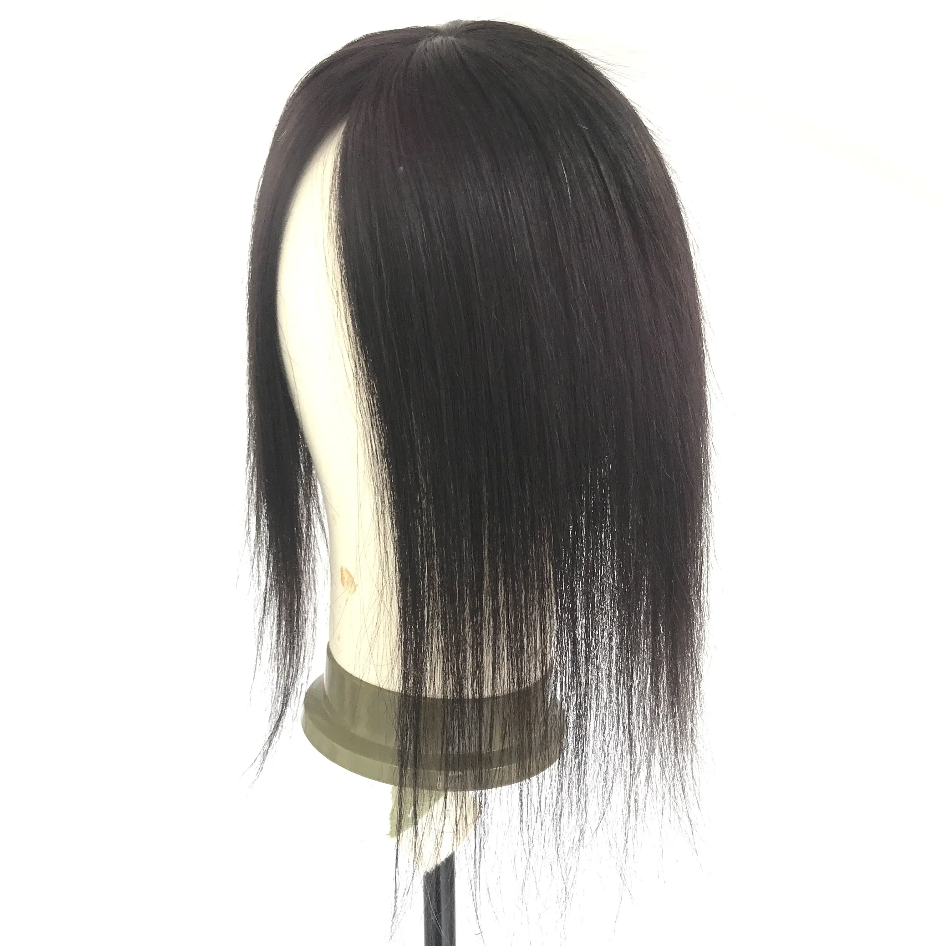 Vsr pop hair topper menschliches haar clip-in einem stück klavier farben blonde schweizer spitze zwei clip haar topper für frauen