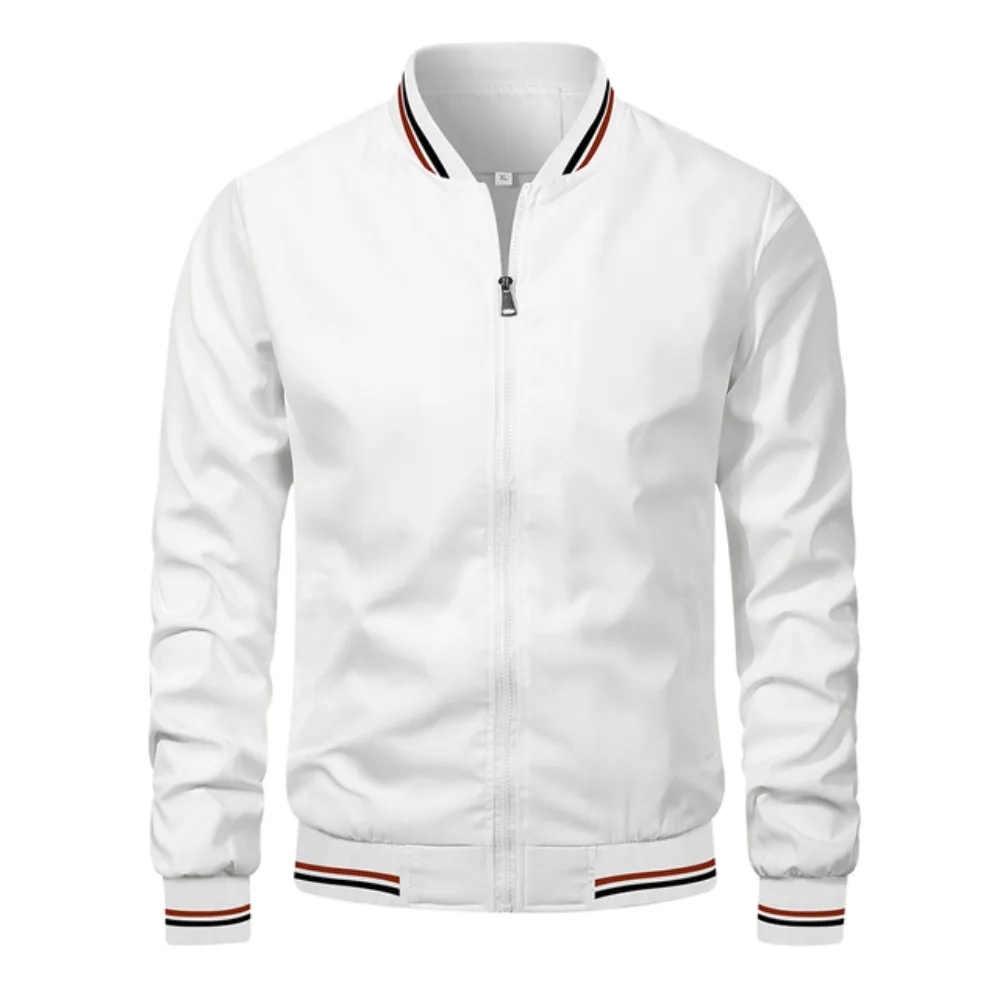 Chaquetas de otoño a la moda para hombre, chaqueta informal de béisbol de Color sólido para hombre, ropa nueva en prendas de vestir exteriores, Chaquetas, cazadora para hombre