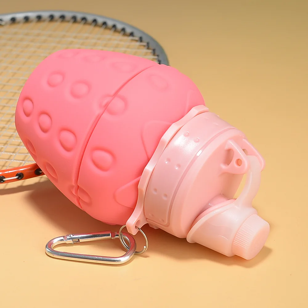 6/700ML Folding Retractable Fitness Fruit Shape Kettle Silicone Sports Water Bottle Portable for Outdoor Travel Climbing Bicycle view 5