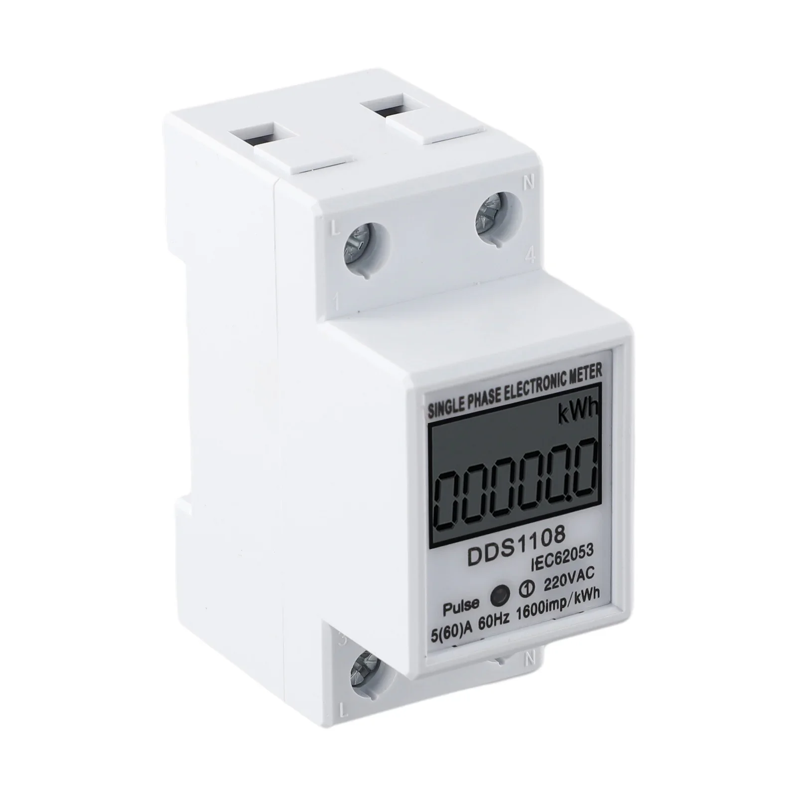 60A DDS1108 LCD Digitale Display Eenfase Energiemeter Met Achtergrondverlichting Eenfase Energiemeter Testmeters Detectoren