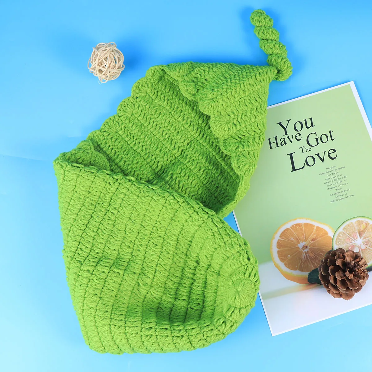 حقيبة نوم كروشيه لحديثي الولادة، دعائم تصوير للأطفال باللون الأخضر، تصميم رائع عالي الجودة، لقطات لا تُنسى يوميًا #1