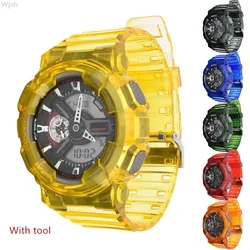 TPU Resin Case Strap for Casio G-SHOCK GA-100 GA-110 110GB GA-120/140 GD-100/110/120 GLS-100 GAX-100 Silicone Sport Band Bezel