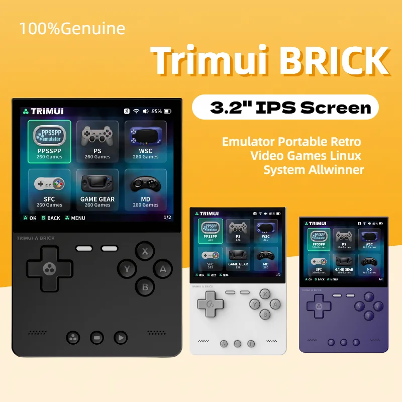 

Trimui BRICK Handheld Game Players Consoles 3.2'' IPS Screen Emulator Linux System Portable Retro Video Games Allwinner