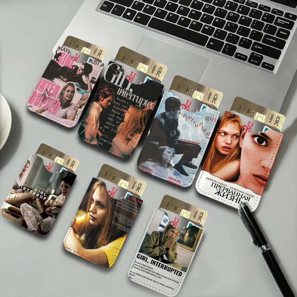 Girl Interrupted Movie Pu Leather Credit Card Holder Slim Business Cardholder Anti Theft Id Organizer for Men Women Outdoor