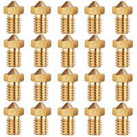 20PCS 3D Nozzles M6 Brass Nozzle Extruder Print Head for 1.75mm Filament E3D V5 V6 3D Printer