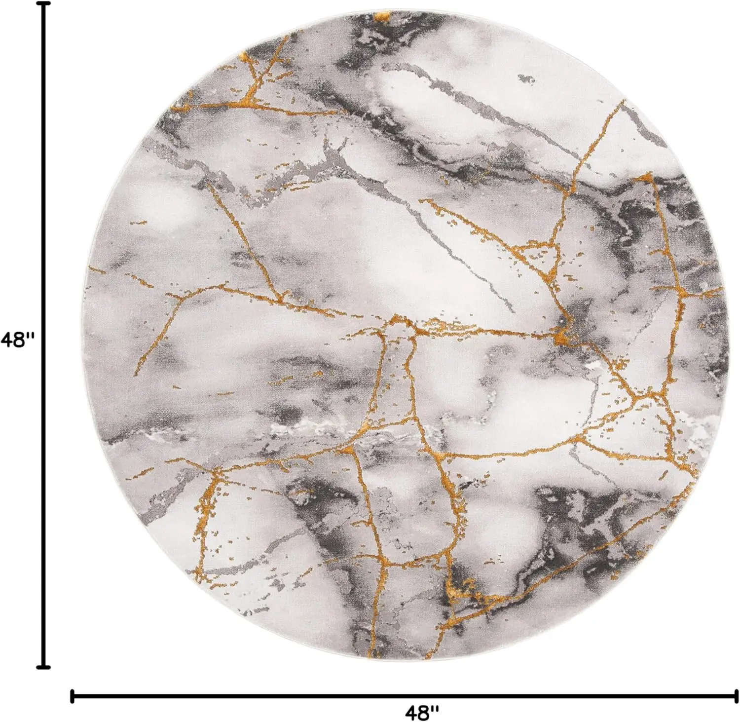 Modern Abstract Round Area Rug – Non-Shedding Easy-Care Carpet for Living Room Bedroom High-Traffic Home Decor
