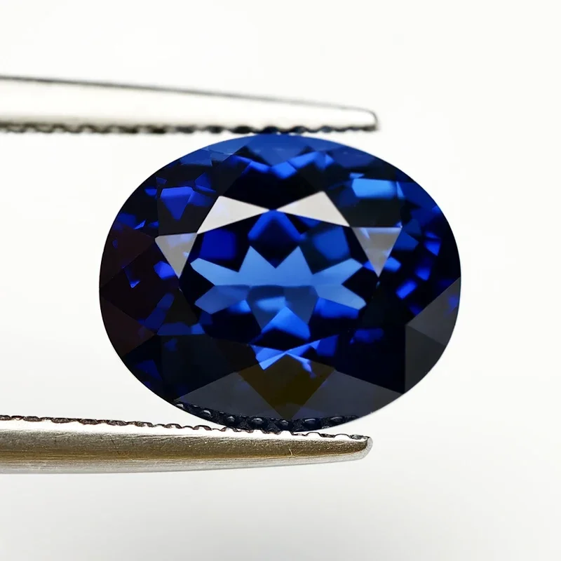 Top Lab Grown Sapphire Gemstone Oval Cut Royal Blue Synthetic Sapphire Stone With AGL Certificate